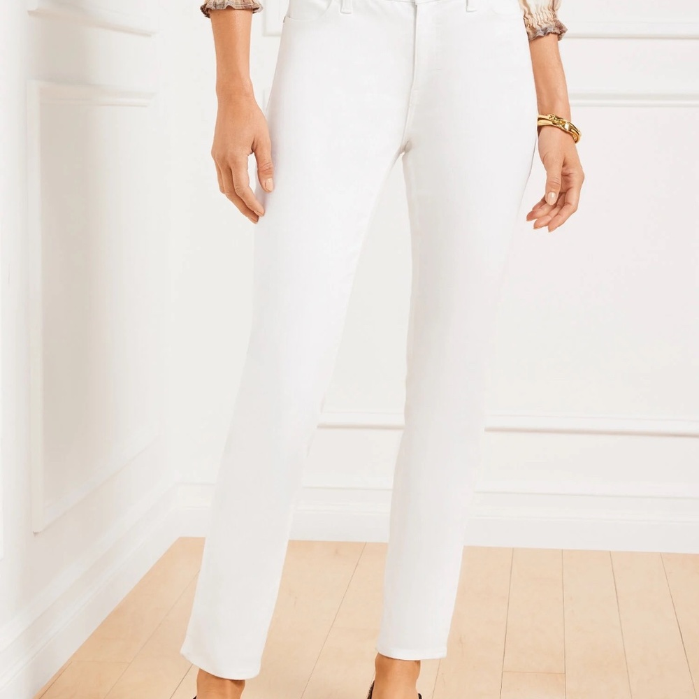 NWT Talbots 10P Slim Ankle Jean white